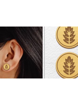 Σετ των 3 Intra απο ξύλο plywood 3mm-4mm πάχος - Σκουλαρίκια μαγνήτης κοπής με λέιζερ | Καρφιά Δίασταση 3x3 cm INTRAFABR-100603655