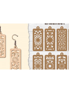 Σετ των 3 Intra απο ξύλο plywood 3mm-4mm πάχος - Σκουλαρίκια Mandala Lasercut BNDLES Δίασταση 3x3 cm INTRAFABR-120627177