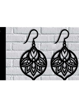 Σετ των 3 Intra απο ξύλο plywood 3mm-4mm πάχος - Σκουλαρίκι Μεταλλικό Τοίχο Κοπή Laser Δίασταση 3x3 cm INTRAFABR-116682709