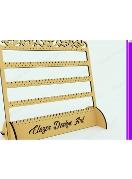 Σετ των 2 Intra απο ξύλο plywood 3mm-4mm πάχος - Αρχεία  κοπής με λέιζερ βάση σκουλαρικιών Δίασταση 300x115 cm INTRAFABR-72392342