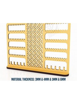 Intra απο ξύλο plywood 3mm-4mm πάχος - Αρχεία  κοπής με λέιζερ βάση σκουλαρικιών Δίασταση 320x50 cm INTRAFABR-119430862