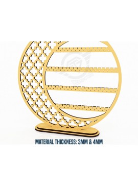 Intra απο ξύλο plywood 3mm-4mm πάχος - Αρχεία  κοπής με λέιζερ βάση σκουλαρικιών Δίασταση 280x50 cm INTRAFABR-119430865