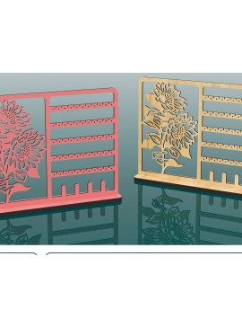 Σετ των 2 Intra απο ξύλο plywood 3mm-4mm πάχος - Αρχεία  κοπής με λέιζερ βάση σκουλαρικιών Δίασταση 240x180 cm INTRAFABR-65792019