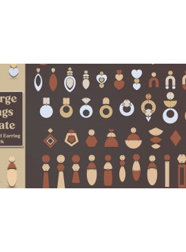 Σετ των 3 Intra απο ξύλο plywood 3mm-4mm πάχος - Σκουλαρίκια  Bundle, Earring Cut Files Δίασταση 3x3 cm INTRAFABR-58520588