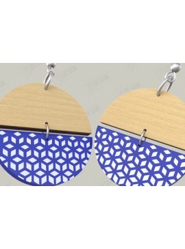 Σετ των 3 Intra απο ξύλο plywood 3mm-4mm πάχος - Σχεδιασμός Σκουλαρίκια | Laser Ακρυλικό & Ξύλο Γ Δίασταση 3x3 cm INTRAFABR-116899173