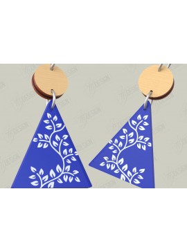 Σετ των 3 Intra απο ξύλο plywood 3mm-4mm πάχος - Σχεδιασμός Σκουλαρίκια | Laser Ακρυλικό & Ξύλο Δίασταση 3x3 cm INTRAFABR-116899123