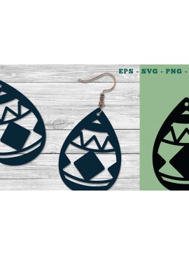 Σετ των 3 Intra απο ξύλο plywood 3mm-4mm πάχος - Σκουλαρίκια Σχεδιασμός Laser Cut  Δίασταση 3x3 cm INTRAFABR-111319432