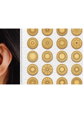 Σετ των 3 Intra απο ξύλο plywood 3mm-4mm πάχος - Σκουλαρίκια Firework Magnet Πακέτο Lasercut Δίασταση 3x3 cm INTRAFABR-101770178