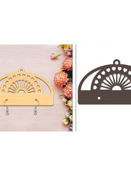 Σετ των 3 Intra απο ξύλο plywood 3mm-4mm πάχος - Στήριγμα σκουλαρίκια Laser Cut Δίασταση 3x3 cm INTRAFABR-103959380