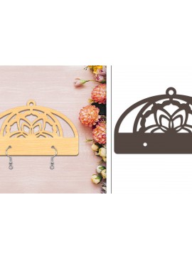 Σετ των 3 Intra απο ξύλο plywood 3mm-4mm πάχος - Στήριγμα σκουλαρίκια Laser Cut Δίασταση 3x3 cm INTRAFABR-103960582