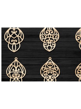 Σετ των 3 Intra απο ξύλο plywood 3mm-4mm πάχος - Σκουλαρίκια Jewelry Laser Cut  Bundle 31 Δίασταση 3x3 cm INTRAFABR-78343214