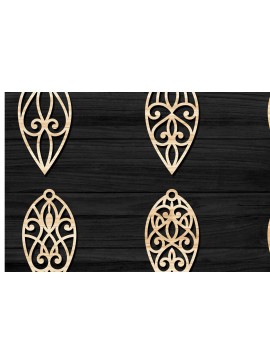 Σετ των 3 Intra απο ξύλο plywood 3mm-4mm πάχος - Σκουλαρίκια Κοσμήματα Laser Cut  Bundle 32 Δίασταση 3x3 cm INTRAFABR-78343216