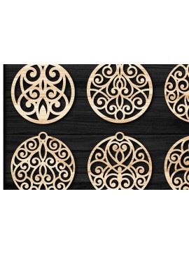 Σετ των 3 Intra απο ξύλο plywood 3mm-4mm πάχος - Σκουλαρίκια Κοσμήματα Laser Cut  Bundle 38 Δίασταση 3x3 cm INTRAFABR-78344160