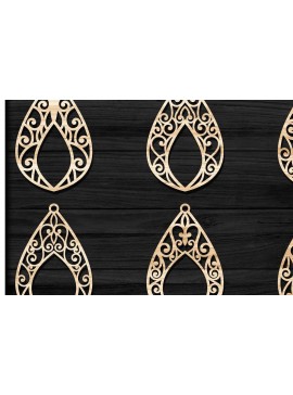 Σετ των 3 Intra απο ξύλο plywood 3mm-4mm πάχος - Σκουλαρίκια Κοσμήματα Laser Cut  Bundle 47 Δίασταση 3x3 cm INTRAFABR-78344592