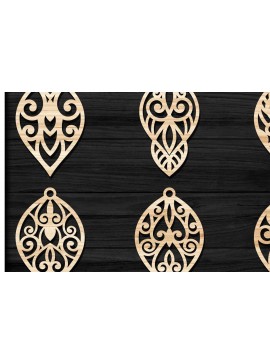 Σετ των 3 Intra απο ξύλο plywood 3mm-4mm πάχος - Σκουλαρίκια Κοσμήματα Laser Cut  Bundle 48 Δίασταση 3x3 cm INTRAFABR-78344599