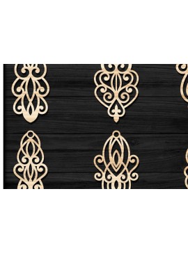 Σετ των 3 Intra απο ξύλο plywood 3mm-4mm πάχος - Σκουλαρίκια Jewelry Laser Cut  Bundle 51 Δίασταση 3x3 cm INTRAFABR-78344618
