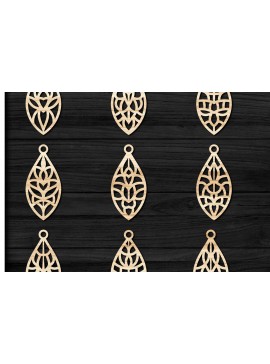Σετ των 3 Intra απο ξύλο plywood 3mm-4mm πάχος - Σκουλαρίκια Jewelry Laser Cut  Bundle 71 Δίασταση 3x3 cm INTRAFABR-78560645