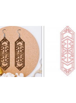 Σετ των 3 Intra απο ξύλο plywood 3mm-4mm πάχος - Σκουλαρίκια Laser Cut | Αφηρημένα σκουλαρίκια Δίασταση 3x3 cm INTRAFABR-114375765