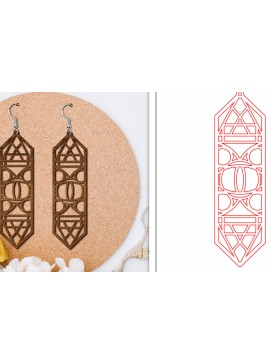 Σετ των 3 Intra απο ξύλο plywood 3mm-4mm πάχος - Σκουλαρίκια Laser Cut | Αφηρημένα σκουλαρίκια Δίασταση 3x3 cm INTRAFABR-114375832