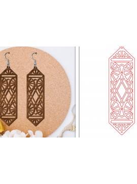 Σετ των 3 Intra απο ξύλο plywood 3mm-4mm πάχος - Σκουλαρίκια Laser Cut | Αφηρημένα σκουλαρίκια Δίασταση 3x3 cm INTRAFABR-114376155