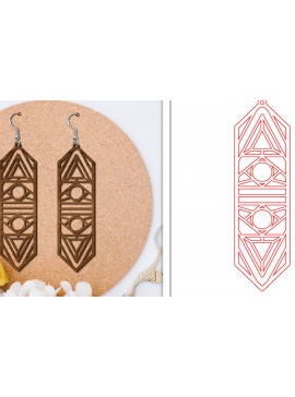Σετ των 3 Intra απο ξύλο plywood 3mm-4mm πάχος - Σκουλαρίκια Laser Cut | Αφηρημένα σκουλαρίκια Δίασταση 3x3 cm INTRAFABR-114376177