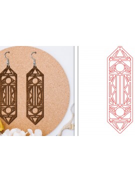 Σετ των 3 Intra απο ξύλο plywood 3mm-4mm πάχος - Σκουλαρίκια Laser Cut | Αφηρημένα σκουλαρίκια Δίασταση 3x3 cm INTRAFABR-114376419