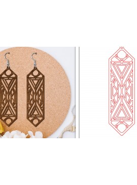 Σετ των 3 Intra απο ξύλο plywood 3mm-4mm πάχος - Σκουλαρίκια Laser Cut | Αφηρημένα σκουλαρίκια Δίασταση 3x3 cm INTRAFABR-114376507