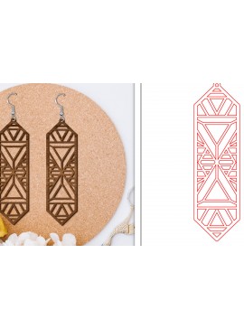 Σετ των 3 Intra απο ξύλο plywood 3mm-4mm πάχος - Σκουλαρίκια Laser Cut | Αφηρημένα σκουλαρίκια Δίασταση 3x3 cm INTRAFABR-114374437