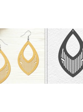 Σετ των 3 Intra απο ξύλο plywood 3mm-4mm πάχος - Σκουλαρίκια Laser Cut | Σχέδιο σκουλαρίκια Δίασταση 3x3 cm INTRAFABR-102045247