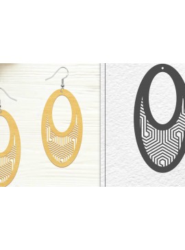 Σετ των 3 Intra απο ξύλο plywood 3mm-4mm πάχος - Σκουλαρίκια Laser Cut | Σχέδιο σκουλαρίκια Δίασταση 3x3 cm INTRAFABR-102045506