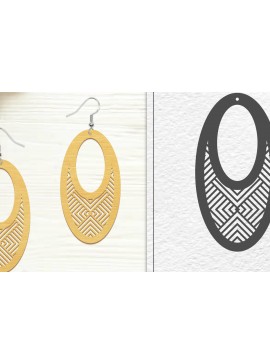 Σετ των 3 Intra απο ξύλο plywood 3mm-4mm πάχος - Σκουλαρίκια Laser Cut | Σχέδιο σκουλαρίκια Δίασταση 3x3 cm INTRAFABR-102045550