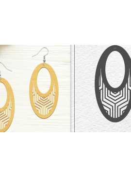 Σετ των 3 Intra απο ξύλο plywood 3mm-4mm πάχος - Σκουλαρίκια Laser Cut | Σχέδιο σκουλαρίκια Δίασταση 3x3 cm INTRAFABR-102045626