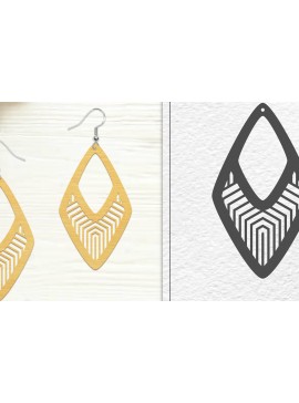 Σετ των 3 Intra απο ξύλο plywood 3mm-4mm πάχος - Σκουλαρίκια Laser Cut | Σχέδιο σκουλαρίκια Δίασταση 3x3 cm INTRAFABR-102046127