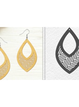 Σετ των 3 Intra απο ξύλο plywood 3mm-4mm πάχος - Σκουλαρίκια Laser Cut | Σχέδιο σκουλαρίκια Δίασταση 3x3 cm INTRAFABR-102044932