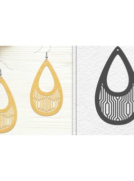 Σετ των 3 Intra απο ξύλο plywood 3mm-4mm πάχος - Σκουλαρίκια Laser Cut | Σχέδιο σκουλαρίκια Δίασταση 3x3 cm INTRAFABR-102046399