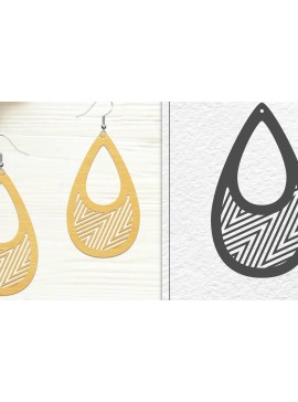 Σετ των 3 Intra απο ξύλο plywood 3mm-4mm πάχος - Σκουλαρίκια Laser Cut | Σχέδιο σκουλαρίκια Δίασταση 3x3 cm INTRAFABR-102046440