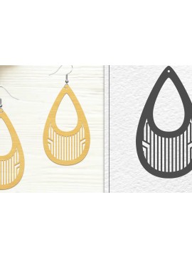 Σετ των 3 Intra απο ξύλο plywood 3mm-4mm πάχος - Σκουλαρίκια Laser Cut | Σχέδιο σκουλαρίκια Δίασταση 3x3 cm INTRAFABR-102046655