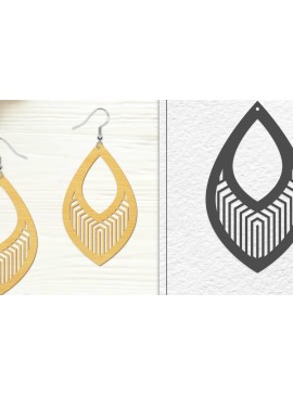 Σετ των 3 Intra απο ξύλο plywood 3mm-4mm πάχος - Σκουλαρίκια Laser Cut | Σχέδιο σκουλαρίκια Δίασταση 3x3 cm INTRAFABR-102045121
