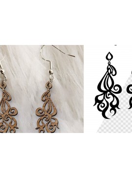 Σετ των 3 Intra απο ξύλο plywood 3mm-4mm πάχος - Σκουλαρίκια Laser cut. Σκουλαρίκια . Δίασταση 3x3 cm INTRAFABR-100943775