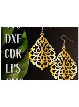 Σετ των 3 Intra απο ξύλο plywood 3mm-4mm πάχος - Σκουλαρίκια Laser Cut, Σκουλαρίκια  Boho Δίασταση 3x3 cm INTRAFABR-100544721