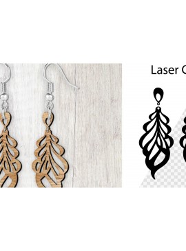 Σετ των 3 Intra απο ξύλο plywood 3mm-4mm πάχος - Σκουλαρίκια Laser cut. Σκουλαρίκια . Δίασταση 3x3 cm INTRAFABR-98285347