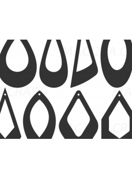 Σετ των 3 Intra απο ξύλο plywood 3mm-4mm πάχος - Σκουλαρίκια Laser Cut Elegant  Δίασταση 3x3 cm INTRAFABR-90013873