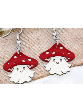 Σετ των 3 Intra απο ξύλο plywood 3mm-4mm πάχος - Σκουλαρίκια Laser cut. Αποκριάτικη . Δίασταση 3x3 cm INTRAFABR-105471542