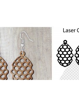 Σετ των 3 Intra απο ξύλο plywood 3mm-4mm πάχος - Σκουλαρίκια Laser cut. Σκουλαρίκια κομμένα με λέιζερ Δίασταση 3x3 cm INTRAFABR-97980274