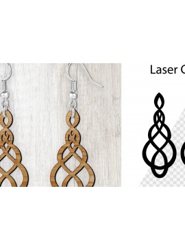 Σετ των 3 Intra απο ξύλο plywood 3mm-4mm πάχος - Σκουλαρίκια Laser cut. Σκουλαρίκια με . Δίασταση 3x3 cm INTRAFABR-98214074