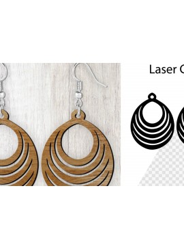 Σετ των 3 Intra απο ξύλο plywood 3mm-4mm πάχος - Σκουλαρίκια Laser cut. Σκουλαρίκια κομμένα με λέιζερ Δίασταση 3x3 cm INTRAFABR-98217802