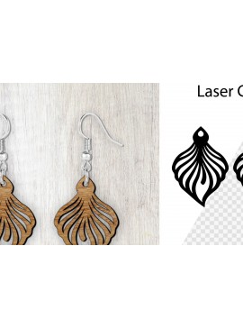 Σετ των 3 Intra απο ξύλο plywood 3mm-4mm πάχος - Σκουλαρίκια Laser cut. Σκουλαρίκια κομμένα με λέιζερ Δίασταση 3x3 cm INTRAFABR-98283485