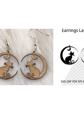 Σετ των 3 Intra απο ξύλο plywood 3mm-4mm πάχος - Σκουλαρίκια Laser cut. Σκουλαρίκια με . Δίασταση 3x3 cm INTRAFABR-100117316