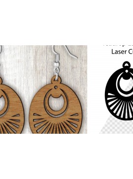 Σετ των 3 Intra απο ξύλο plywood 3mm-4mm πάχος - Σκουλαρίκια Laser cut. Σκουλαρίκια με . Δίασταση 3x3 cm INTRAFABR-100151421