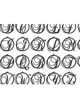 Σετ των 3 Intra απο ξύλο plywood 3mm-4mm πάχος - Σκουλαρίκια Laser Cut Monogram Letter  Δίασταση 3x3 cm INTRAFABR-90318305